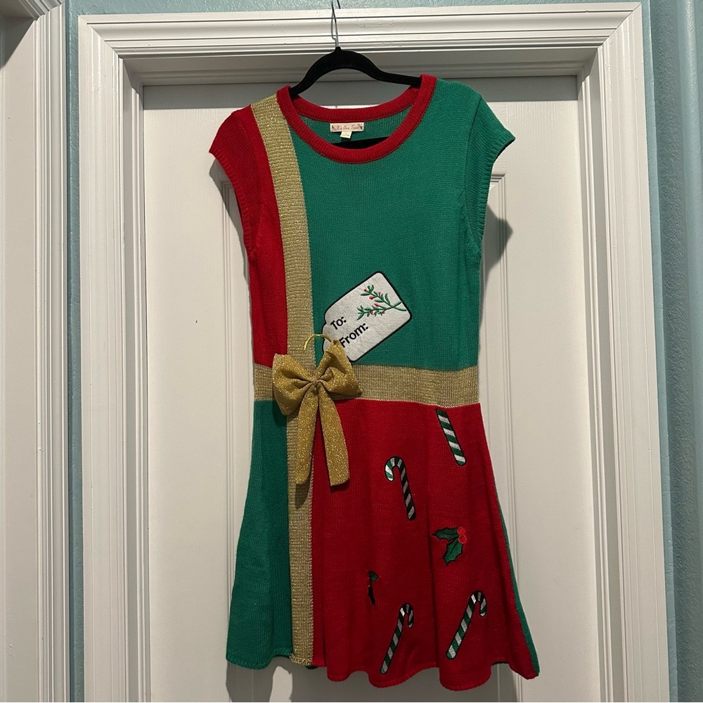 It's Our Time Red and Green Holiday Dress